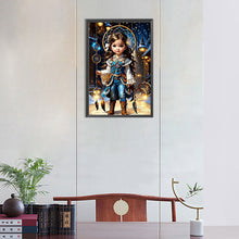 Load image into Gallery viewer, Diamond Painting - Full Round - wishing star girl (30*45CM)
