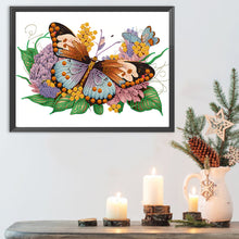 Load image into Gallery viewer, Diamond Painting - Partial Special Shaped - flowers butterflies (40*30CM)
