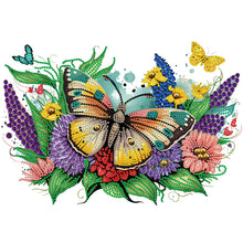 Load image into Gallery viewer, Diamond Painting - Partial Special Shaped - flowers butterflies (40*30CM)
