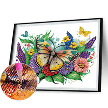 Load image into Gallery viewer, Diamond Painting - Partial Special Shaped - flowers butterflies (40*30CM)
