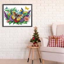 Load image into Gallery viewer, Diamond Painting - Partial Special Shaped - flowers butterflies (40*30CM)
