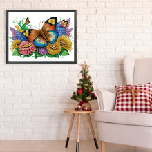 Load image into Gallery viewer, Diamond Painting - Partial Special Shaped - flowers butterflies (40*30CM)
