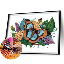 Load image into Gallery viewer, Diamond Painting - Partial Special Shaped - flowers butterflies (40*30CM)
