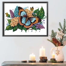 Load image into Gallery viewer, Diamond Painting - Partial Special Shaped - flowers butterflies (40*30CM)
