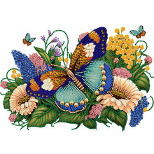 Load image into Gallery viewer, Diamond Painting - Partial Special Shaped - flowers butterflies (40*30CM)

