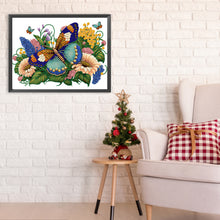 Load image into Gallery viewer, Diamond Painting - Partial Special Shaped - flowers butterflies (40*30CM)
