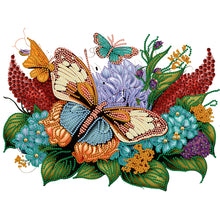 Load image into Gallery viewer, Diamond Painting - Partial Special Shaped - flowers butterflies (40*30CM)
