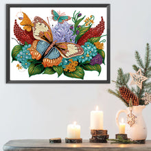 Load image into Gallery viewer, Diamond Painting - Partial Special Shaped - flowers butterflies (40*30CM)

