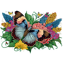 Load image into Gallery viewer, Diamond Painting - Partial Special Shaped - flowers butterflies (40*30CM)
