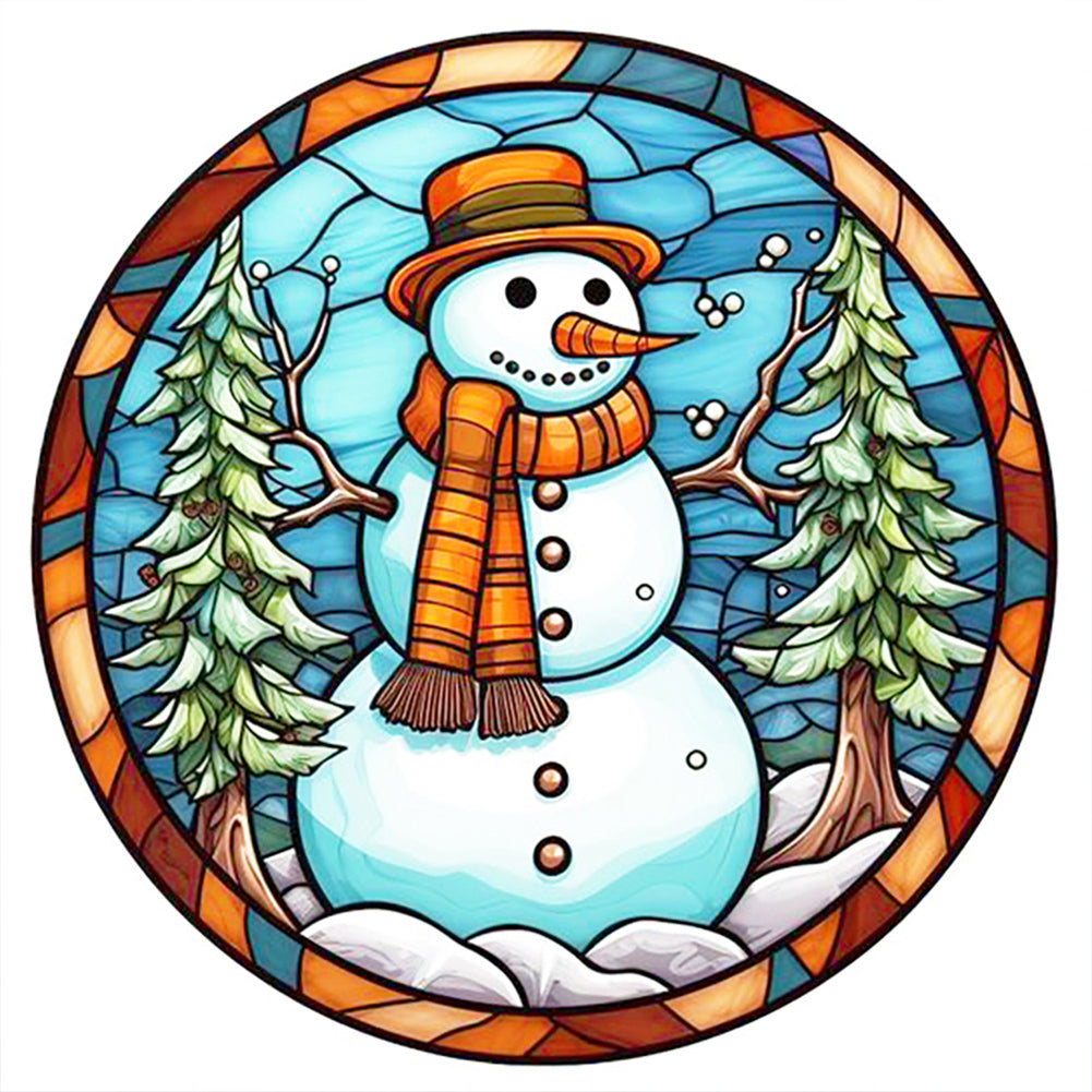 Diamond Painting - Full Round - winter snowman (30*30CM)