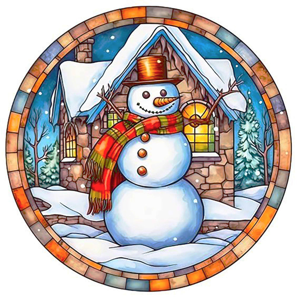 Diamond Painting - Full Round - winter snowman (30*30CM)