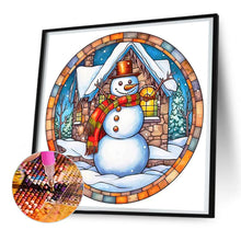 Load image into Gallery viewer, Diamond Painting - Full Round - winter snowman (30*30CM)
