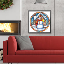 Load image into Gallery viewer, Diamond Painting - Full Round - winter snowman (30*30CM)
