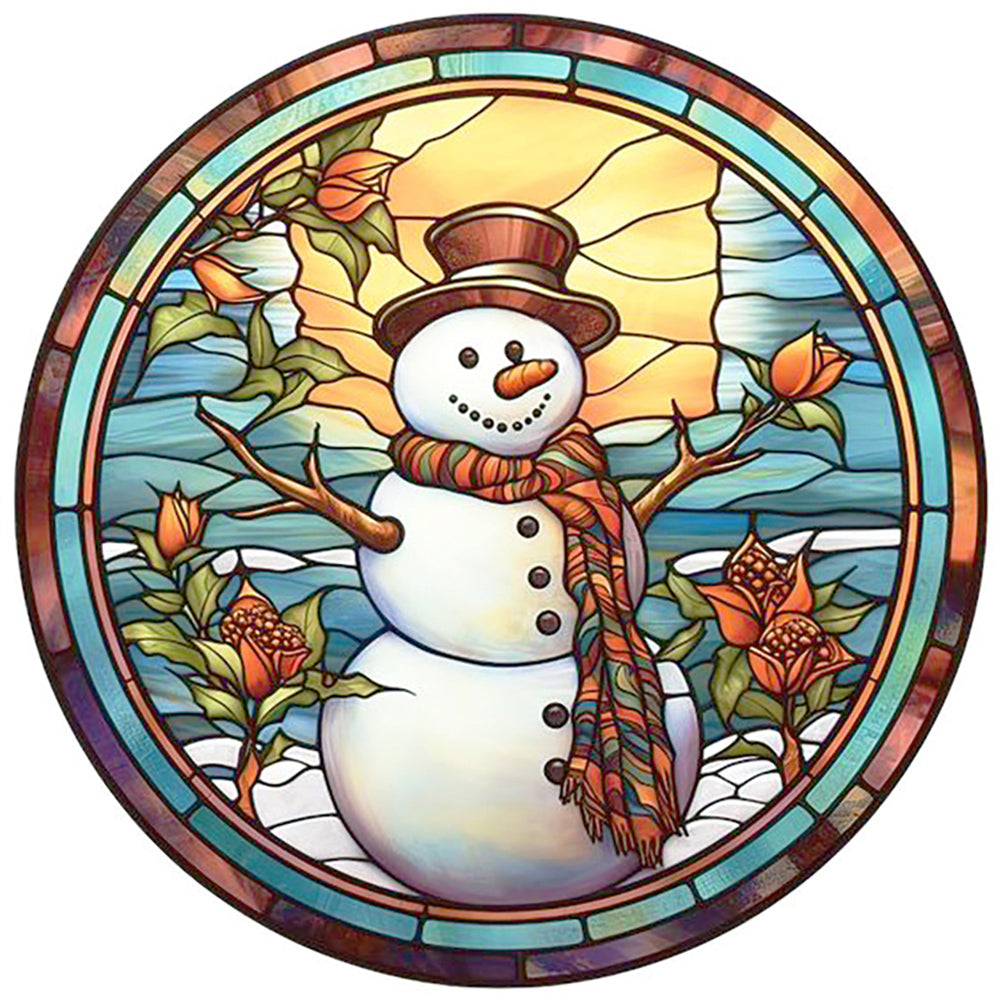 Diamond Painting - Full Round - winter snowman (30*30CM)