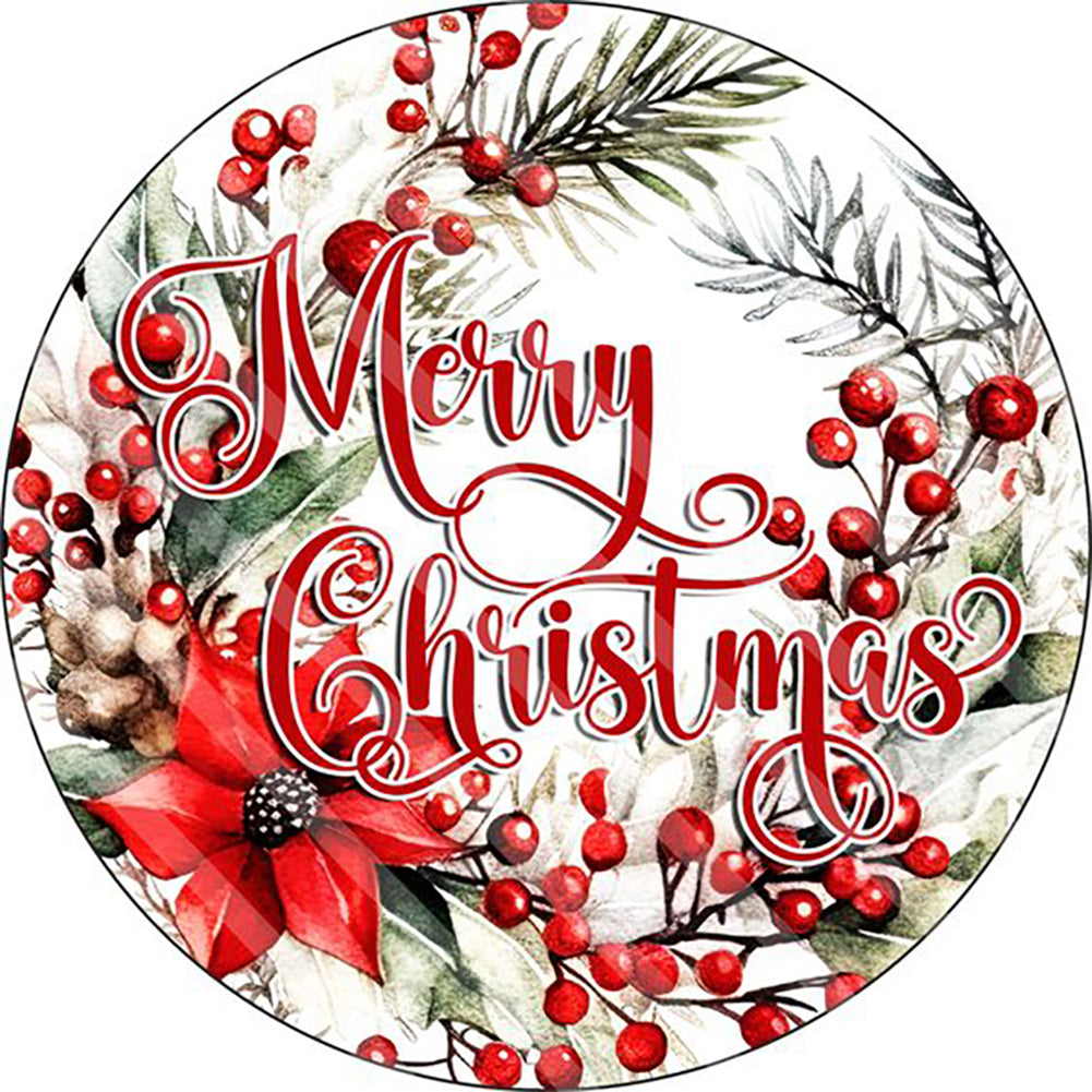 Diamond Painting - Full Round - Merry Christmas to the mistletoe (30*30CM)