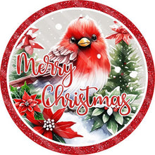 Load image into Gallery viewer, Diamond Painting - Full Round - Merry Christmas cardinal (30*30CM)
