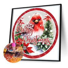 Load image into Gallery viewer, Diamond Painting - Full Round - Merry Christmas cardinal (30*30CM)
