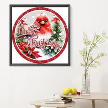 Load image into Gallery viewer, Diamond Painting - Full Round - Merry Christmas cardinal (30*30CM)
