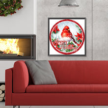 Load image into Gallery viewer, Diamond Painting - Full Round - Merry Christmas little red bird (30*30CM)
