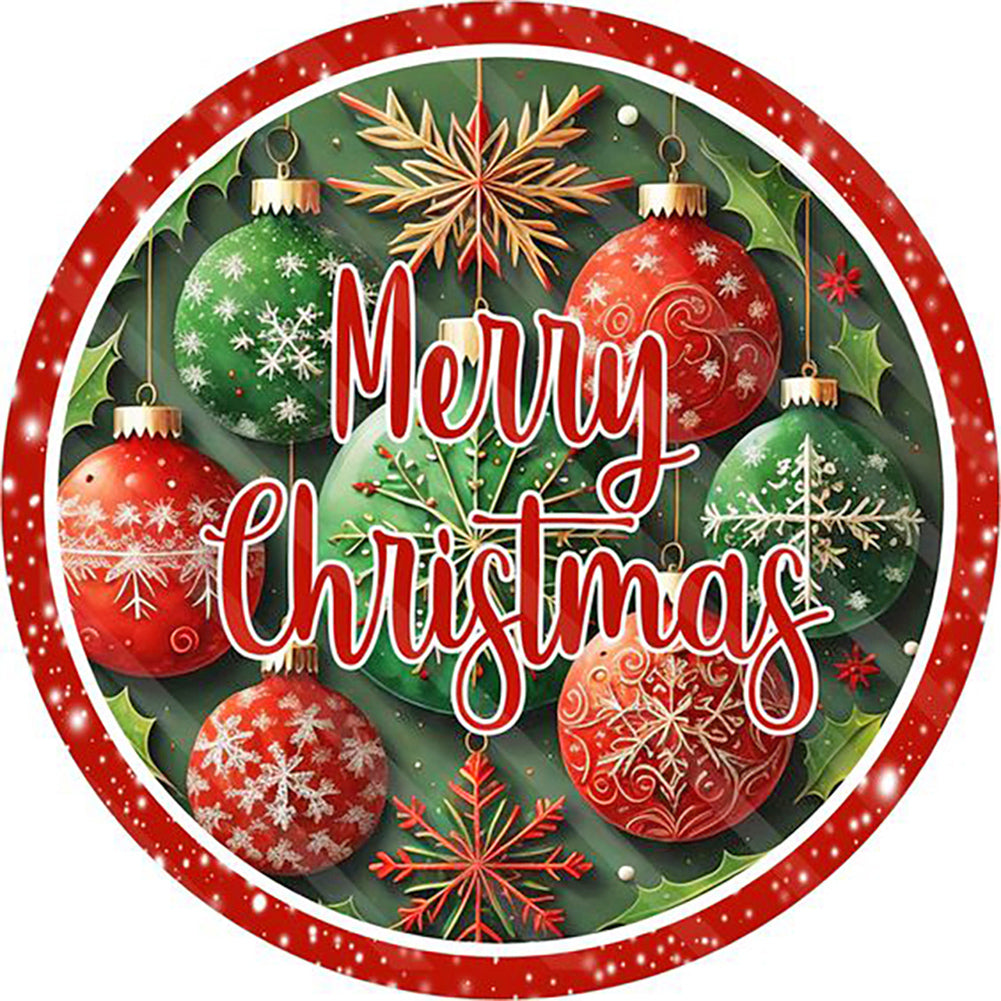 Diamond Painting - Full Round - Merry Christmas light ball (30*30CM)