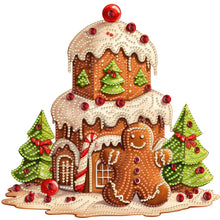 Load image into Gallery viewer, Diamond Painting - Partial Special Shaped - Christmas gingerbread cookie house (30*30CM)
