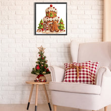 Load image into Gallery viewer, Diamond Painting - Partial Special Shaped - Christmas gingerbread cookie house (30*30CM)
