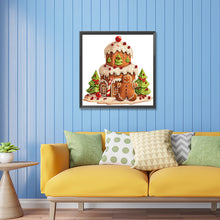 Load image into Gallery viewer, Diamond Painting - Partial Special Shaped - Christmas gingerbread cookie house (30*30CM)
