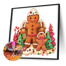 Load image into Gallery viewer, Diamond Painting - Partial Special Shaped - Christmas gingerbread cookie house (30*30CM)
