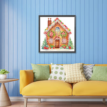 Load image into Gallery viewer, Diamond Painting - Partial Special Shaped - Christmas gingerbread cookie house (30*30CM)

