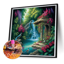 Load image into Gallery viewer, Diamond Painting - Full Round - forest waterfall (30*30CM)
