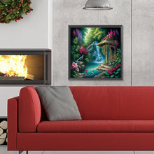 Load image into Gallery viewer, Diamond Painting - Full Round - forest waterfall (30*30CM)

