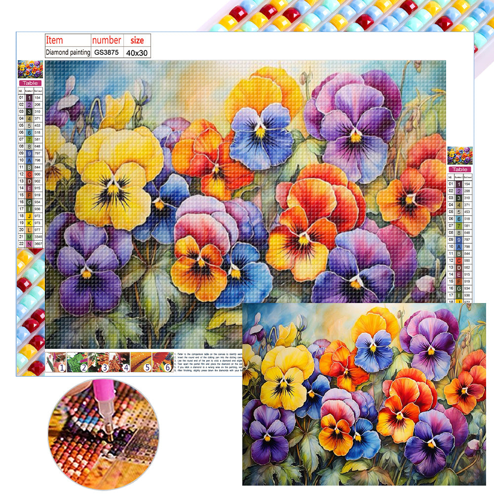 Diamond Painting - Full Square - flower cluster bouquet (40*30CM)