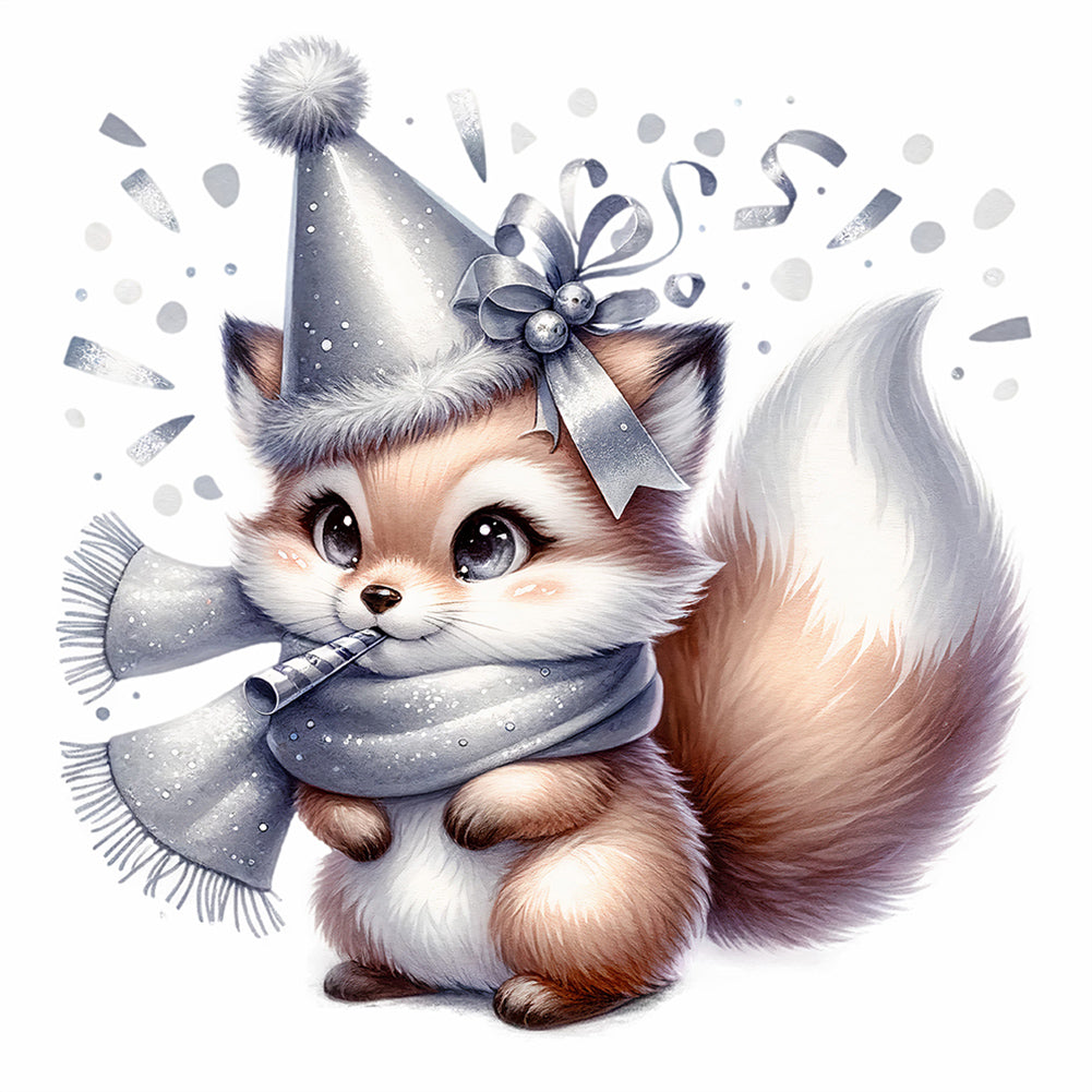 Diamond Painting - Full Round - shiny animal squirrel (30*30CM)