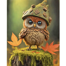 Load image into Gallery viewer, Diamond Painting - Full Round - baby owl (40*50CM)
