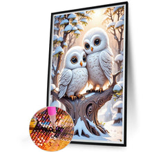 Load image into Gallery viewer, Diamond Painting - Full Round - Owl and baby owl (40*60CM)
