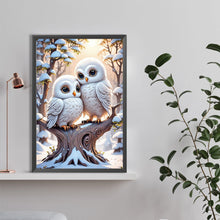 Load image into Gallery viewer, Diamond Painting - Full Round - Owl and baby owl (40*60CM)
