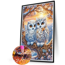 Load image into Gallery viewer, Diamond Painting - Full Round - Owl and baby owl (40*60CM)
