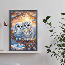 Load image into Gallery viewer, Diamond Painting - Full Round - Owl and baby owl (40*60CM)
