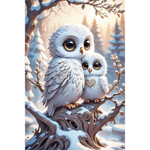 Load image into Gallery viewer, Diamond Painting - Full Round - Owl and baby owl (40*60CM)
