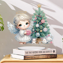 Load image into Gallery viewer, Acrylic Little Angel Special Shape+Round Diamonds Painting Desktop Decor (#1)
