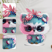 Load image into Gallery viewer, Acrylic Lion Raccoon Diamonds Painting Desktop Decorations for Office Decor
