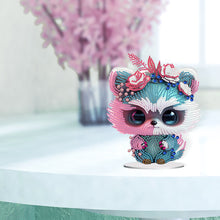 Load image into Gallery viewer, Acrylic Lion Raccoon Diamonds Painting Desktop Decorations for Office Decor
