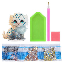 Load image into Gallery viewer, Acrylic Lion Raccoon Diamonds Painting Desktop Decorations for Office Decor
