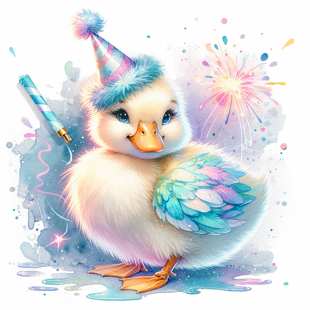 Diamond Painting - Full Round - shiny animal duck (30*30CM)