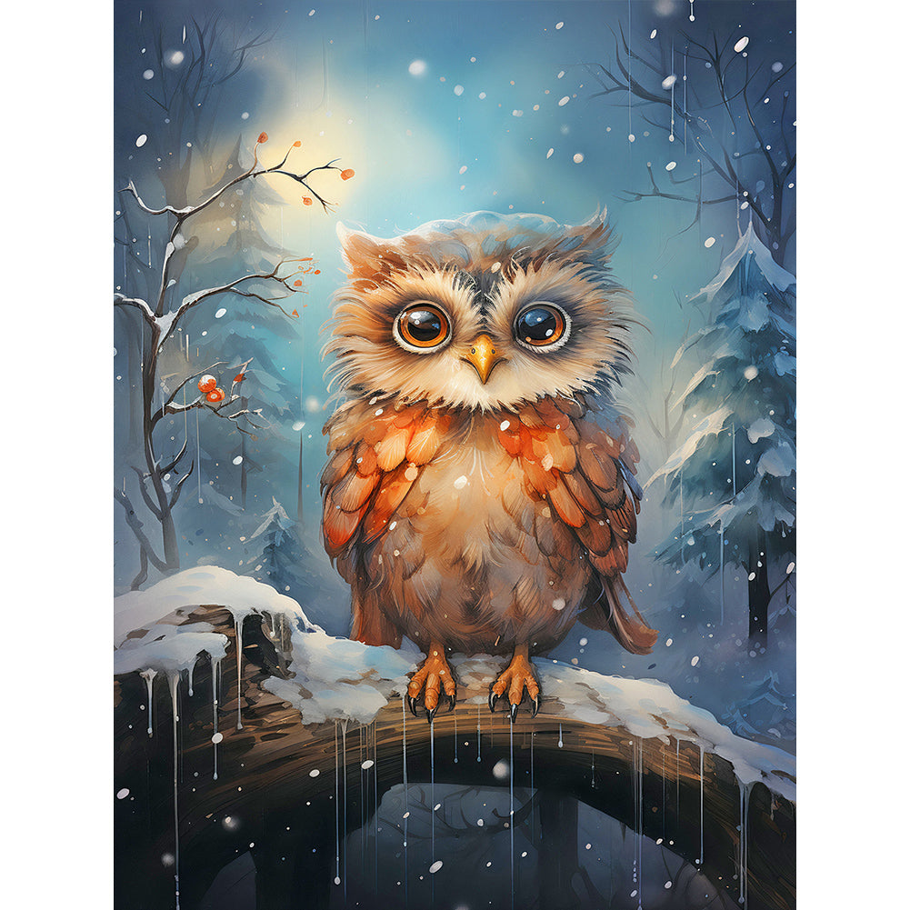 Diamond Painting - Full Round - forest owl (30*40CM)