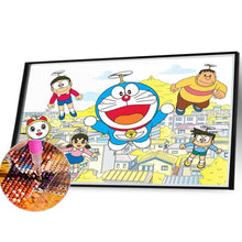 Load image into Gallery viewer, Diamond Painting - Full Round - Doraemon and friends (40*30CM)
