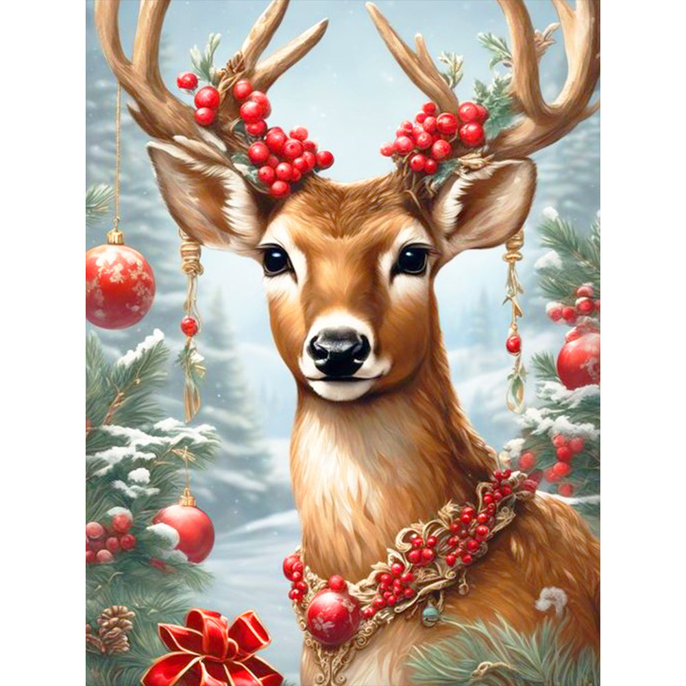 Diamond Painting - Full Round - Christmas deer (30*40CM)