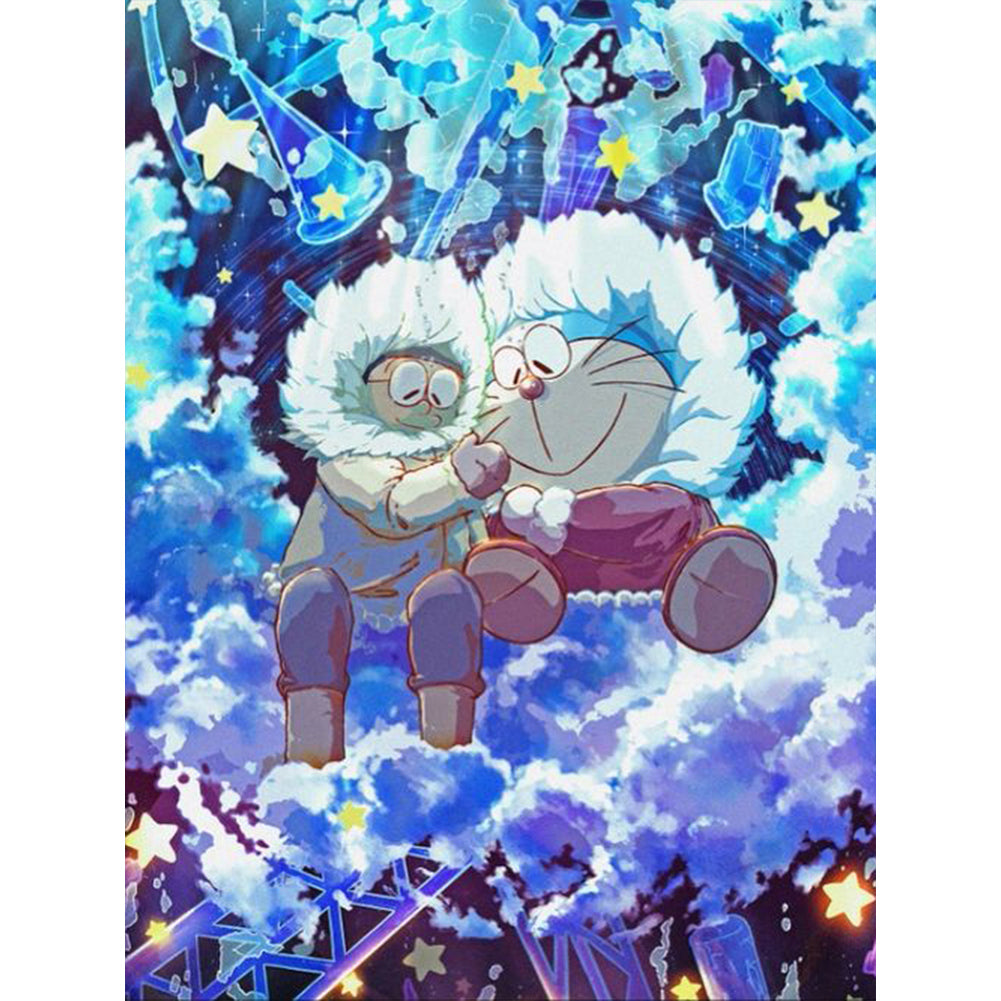 Diamond Painting - Full Round - Doraemon and Nobita (30*40CM)