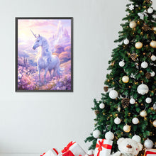 Load image into Gallery viewer, Diamond Painting - Full Round - Flower Castle Unicorn (30*40CM)
