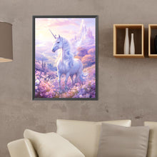 Load image into Gallery viewer, Diamond Painting - Full Round - Flower Castle Unicorn (30*40CM)
